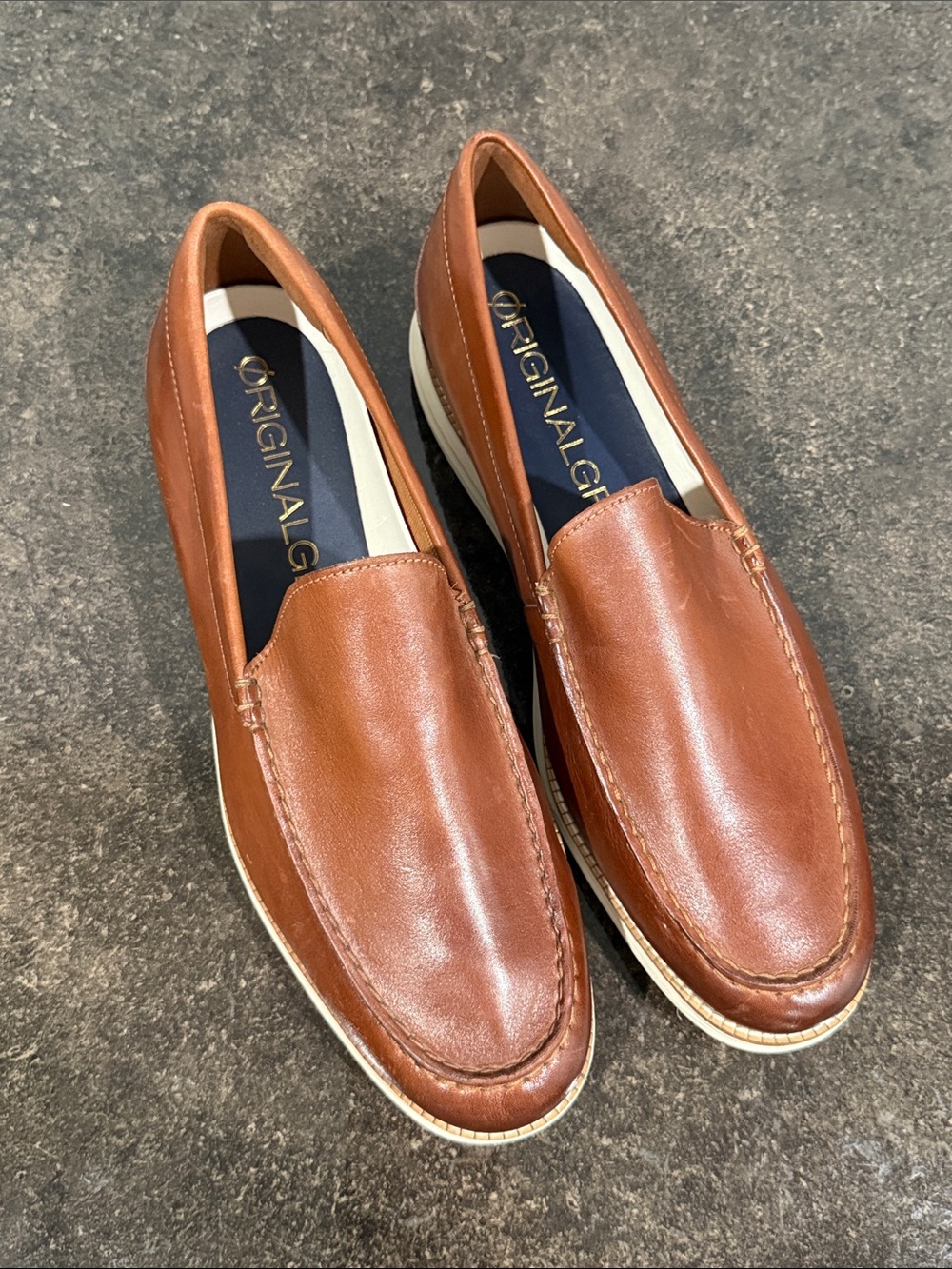 Cole Haan OriginalGrand Venetian Loafers Men’s 13M British Tan Leather C29697